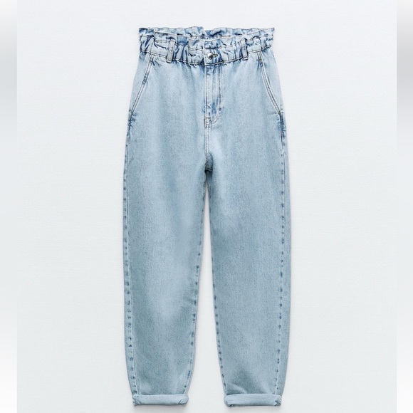 Zara Denim - Zara High Waisted Paper Bag Jeans